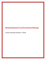 PSY 322 Marketing Research