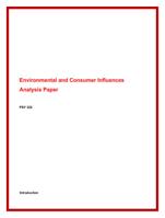 PSY 322 Environmental and Consumer Influences