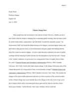 Argumentative essay- climate change man made