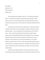 Response essay Old Man with Enormous Wings