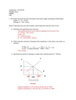 ECON 520 Assignment 1 questions answers