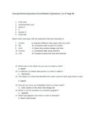 Concept Review Questions Excel Module 4 Questions 1 to 17 Page 96.