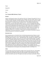 Essay New Testament Bible Dictionary Project