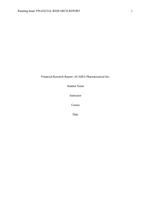 FIN 534 Week 9 Assignment 1 Financial Research Report