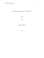 short essay public policy outsourcing issues in the united sta