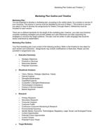 marketing plan outline and timeline marketing plan