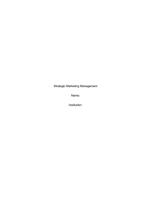 strategic marketing management research paper