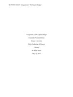 PAD 505 Assignment 2 The Capital Budget