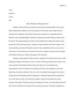 HIS 108 ARGUMENTIVE/EVIDENTIARY ESSAY I