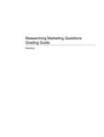 researching marketing questions grading guide mark