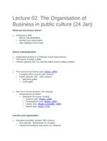 lecture 02: the organisation of business in public