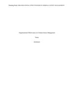 organizational effectiveness in criminal justice m