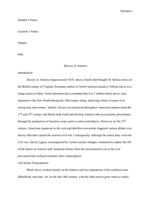 student essay: Slavery in America