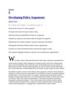 chapter  8 developing policy arguments objectives