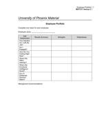 university of phoenix material employee portfolio