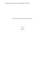 essay topic:How did the French Revolution affect France’s Caribbean colonies?