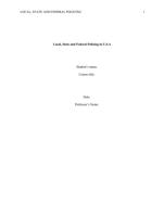 Local, State and Federal Policing in U.S.A