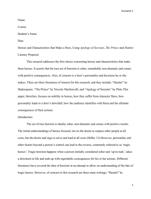 Literary Research Paper