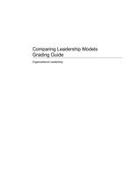 comparing leadership models grading guide organiza