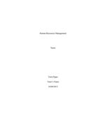 human resources management  term paper