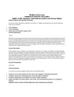 CRJS 4150 Capstone: International Justice and Human Rights