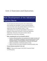 unit 2 overview and outcomes role development of t