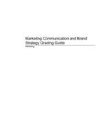 marketing communication and brand strategy grading