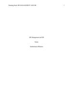 Human Resource Management and Organizational