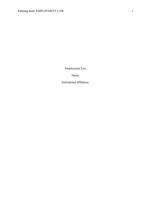 HRM 531 assignment Employment Law Report UOP