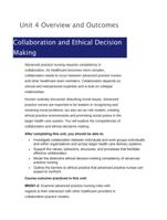 unit 4 overview and outcomes collaboration and eth