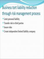 Business Tort and Criminal Liability Presentation