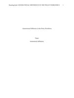 CJA 395 Week 1: Generational Differences in the Criminal Justice Workforce Paper