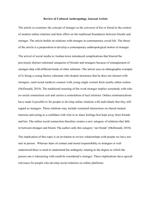 Review of Cultural Anthropology Journal Article