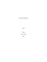 Mini Ethnography Write a 3-5 pagepaper detailing your experience