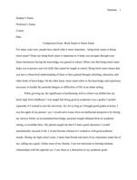 Comparison Essay