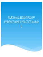 NURS 6052 module 6 Evidence-Based Capstone Project, Part 6: Disseminating Results