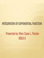 Easy Integration of Exponential Function