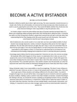 To Become An Active Bystander.