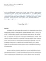 Principles of Business Management BUS1101 Learning Journal Unit 6