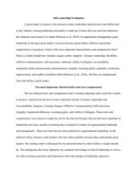 360 Leadership Evaluation Paper