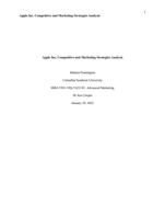 Apple Inc. Competitive and Marketing Strategies Analysis paper