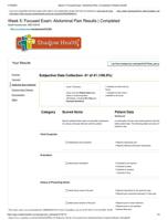 NRS 434 Subjective Week 5 Focused Exam Abdominal Pain Shadow Health