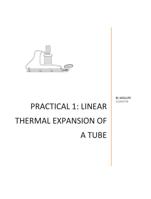 lab report : practical 1 LINEAR  THERMAL EXPANSION OF A TUBE