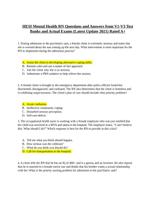 HESI Mental Health RN Questions and Answers from V1-V3 Test  Banks and Actual Exams (Latest Update 202 1 ) Rated A+