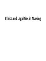 ethics and legal issues in nursing