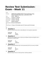 Review Test Submission: Exam - Week 11- graded  86 out of 100 points