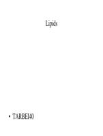 CLASSIFICATION AND GROUPING OF LIPIDS