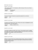 BIBL 104 Quiz 5 Survey of Old and New Testament