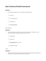 NUR 562 Quiz 3 Advanced Health Assessment