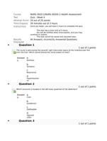 NURS 3020  Health Assessment Week 4 Quiz